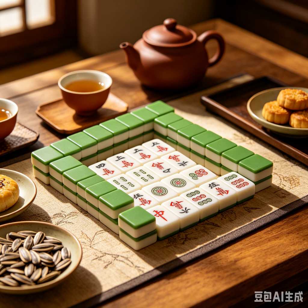 gradient blue mahjong tiles
